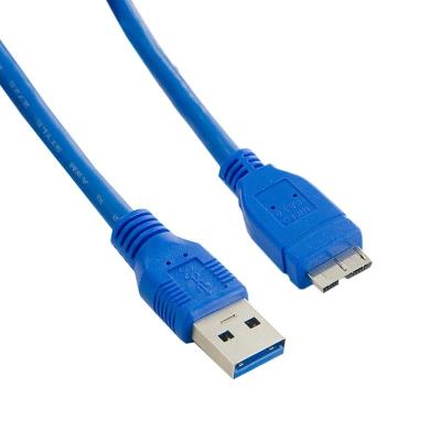 4world câble usb 3.0 micro am- bm 3.0m bleu 08965