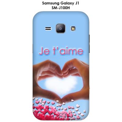 Coque Samsung Galaxy J1 - SM-J100H Cœur avec les doigts - Je t'aime