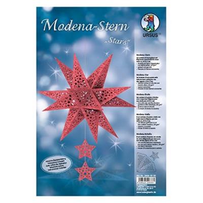 Ursus 34640000 modena étoile stars, papeterie, 230 g, din a4, bordeaux