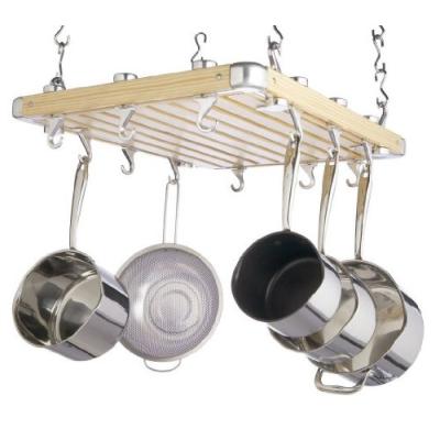 MASTER CLASS DELUXE PORTE-CASSEROLES EN BOIS FIXATION PLAFOND 61 X 51 CM