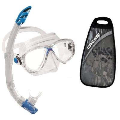 Cressi sub s.p.a. marea vip masque et tuba gamma plongée sous-ensemble transparent bleu