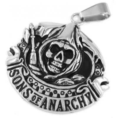 pendentif inox sons of anarchy ( court) biker SOA motard