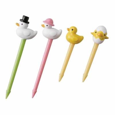 Piques Ã  bento en plastique Accessoires Kawaii - Canard