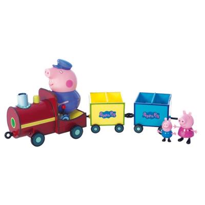 Peppa pig - le petit train papy pig avec figurines