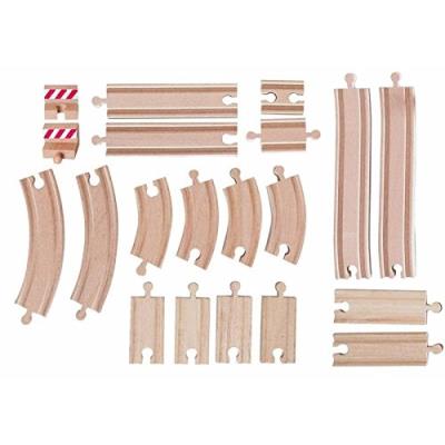 Woody Bois Ferroviaire Rails 20 Pièces. Lot Daccessoires Ferroviaire Rails Compatible Avec Tous Les Systèmes De Rail De Bois