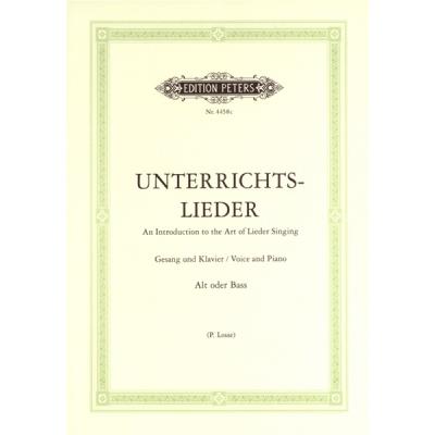 Partitions classique EDITION PETERS ALBUM OF 60 LIEDER FROM BACH TO REGER, 'UNTERRICHTS-LIEDER' - VOICE AND PIANO (PAR 10 MINIMUM) Choeur et ensemble vocal