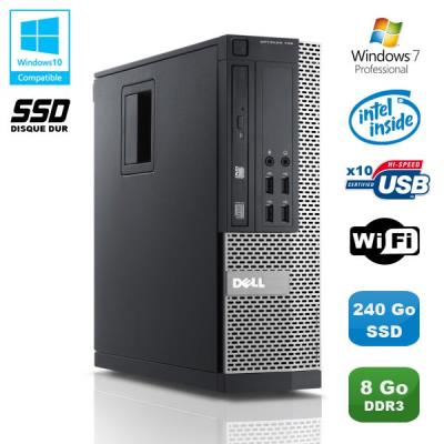 Pc dell optiplex 790 sff intel pentium g840 2.8ghz 8go 240go ssd wifi win 7 pro