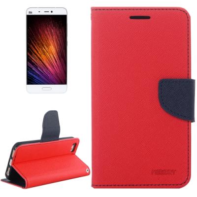 Xiaomi Mi 5 Housse Etui Cuir PU Bleu Texturé Horizontal