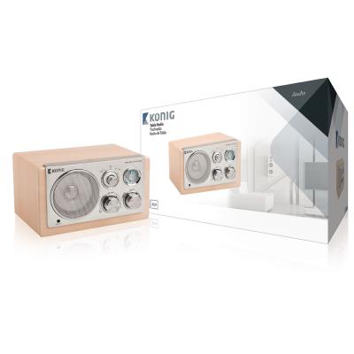 radio de table retro fm / am 3 w beige