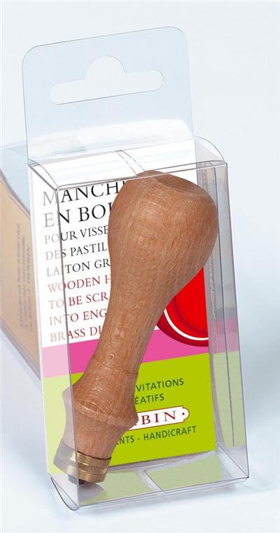 Herbin - Manche en bois teinté naturel sur broche