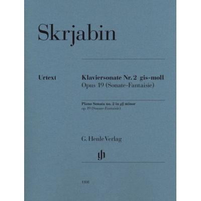 Scriabin Alexandre - Sonate No2 Op.19 Sol# Min. (Sonate-Fantaisie) - Piano