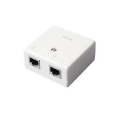 Boîtier mural rapide CAT5E - 2 RJ45 blindé