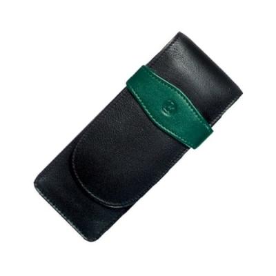 PELIKAN 924092 ETUI EN CUIR POUR 3 STYLOS NOIR / VERT