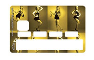 Sticker Carte de Crédit Pin'up Gold