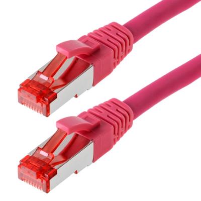 Patchcable s ftp (pimf) cat 6 magenta 0,25m - patchcable avec schmalem knickschutz helos 118158