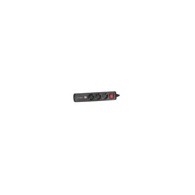 Steckdosenleiste - divers - 3-fach + 2x USB, Schalter, schwarz