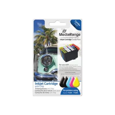 MediaRange Combo Pack - 4 - zwart, geel, cyaan, magenta - inktcartridge (alternatief voor: Epson T1292, Epson T1293, Epson T1294, Epson T1291)