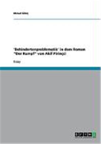 'Behindertenproblematik' in dem Roman Der Rumpf von Akif Pirin‡ci