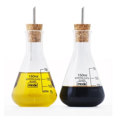Mode design - flacons huile et vinaigre en verre