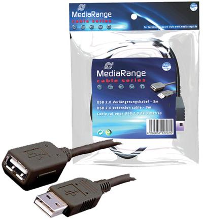 Rallonge USB 2.0, noire, 5m