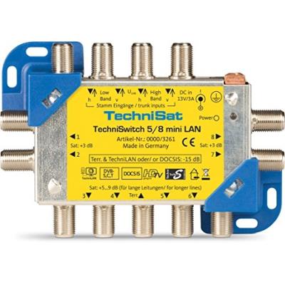 Technisat 0000 3261 techniswitch 5 8 mini multischalter-satverteilung mit lan für 8 teilnehmer