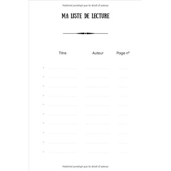 Carnet de lecture Lycée: Cahier de suivi de lecture à remplir pour lycéen /  2 pages par livre étudié / Format pratique: 15.24x22.86cm (French Edition)