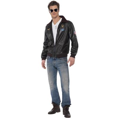 Smiffys 39447XS Veste de bomber sous licence officielle, pour homme, marron, taille XS 76,2-81 cm