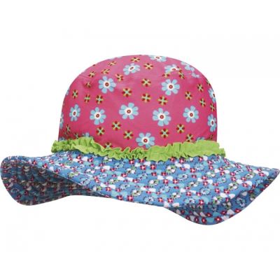 chapeau résistant aux UV bleu/rose 53 cm