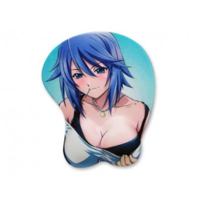 Tapis informatique femme cheveux bleus ergonomique