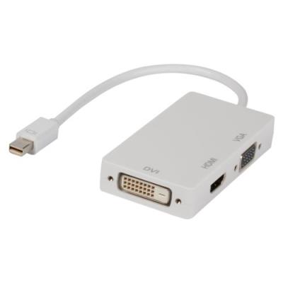 Valueline vlmp37465w0.20 adaptateur mini displayport dvi + vga + hdmi 0,2 m blanc