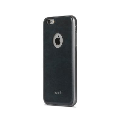 moshi iGlaze Napa - Achterzijde behuizing voor mobiele telefoon - plantaardig leer - middernachtblauw - voor Apple iPhone 6 Plus, 6s Plus