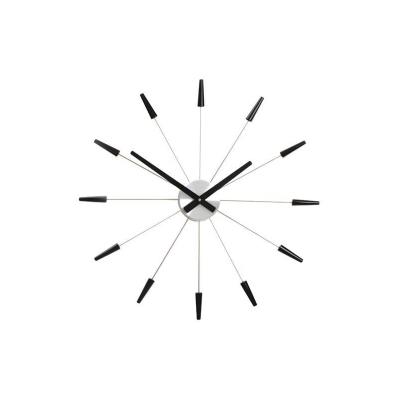 Nextime horloge murale - plug inn- acier inoxydable - noir ø 58cm