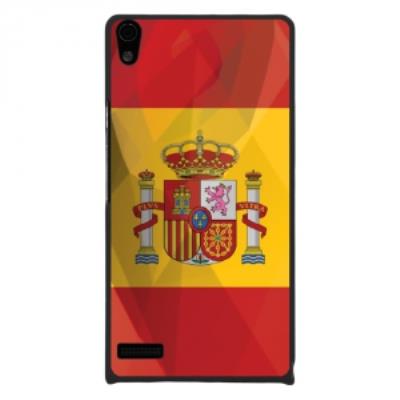 Coque rigide pour Huawei Ascend P6 avec impression Motifs drapeau de l'Espagne