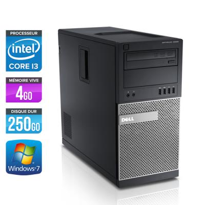 Unité centrale Dell Optiplex 790 Tour - Noir - Intel Core i3-2120 / 3.30 GHz - RAM 4 Go - HDD 250 Go - DVDRW - Gigabit Ethernet - Windows 7 Profession
