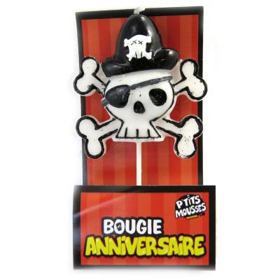 Les Tresors De Lily M59 Bougie Joyeux Anniversaire Tete De Mort Pirate 7 5x4 Cm Achat Prix Fnac