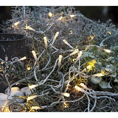 Star 499-16 guirlande lumineuse 40 leds blanc chaud câble transparent 10 m