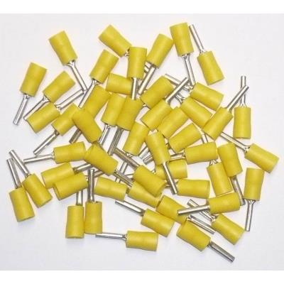 Cosses Electriques Embouts De Cables Jaunes Sachet De 50 Cosses