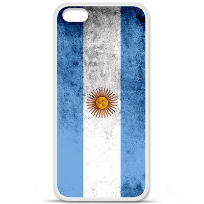 Coque en silicone imprimée compatible Apple iPhone 5C Drapeau Argentine