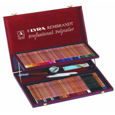 Coffret bois 96 crayons Rembrandt Polycolor + accessoires