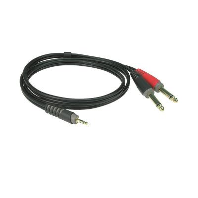 Klotz AY5-0100 Câble Y jack 3,5mm 2xjack 6,3mm 1m
