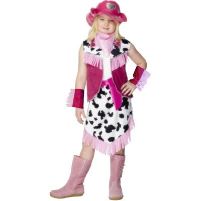 Déguisement Cowboy Fille Rose (6/8 ans - 130 cm)