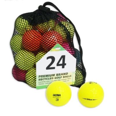 Second chance optic 24 balles de golf de récupération colorées qualité supérieure grade a