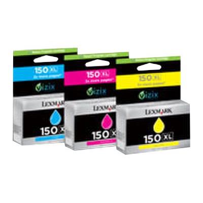 Lexmark Cartridge No. 100XL - 4 - hoog rendement - zwart, geel, cyaan, magenta - origineel - inktcartridge - LCCP, LRP