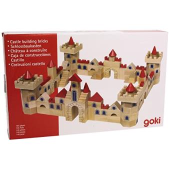 Jeu de construction en bois avec pièces pour château fort 150pcs - Jouet  bois GOKI - Matériel Montessori