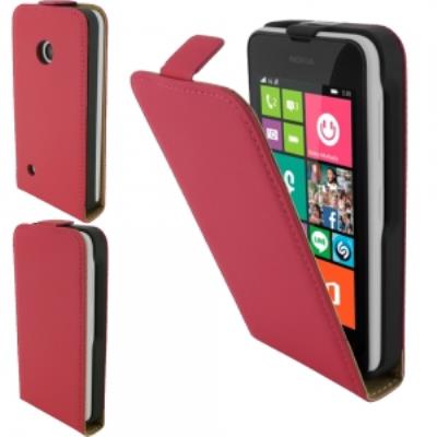 Etui Slim Luxy cuir rouge pour Lumia 530