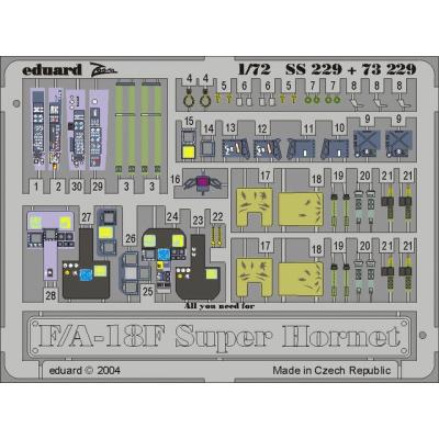 MAQUETTE F 18F SUPER HORNET HASEGAW/72 EDUARD 73229