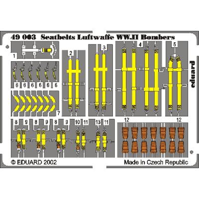 MAQUETTE SEATBELTS LUFTWAFFE WWII 1/48 EDUARD 49003