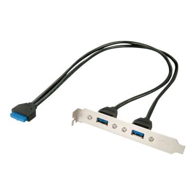 Lindy 2 Port USB 3.0 PC Back Plate - USB-paneel