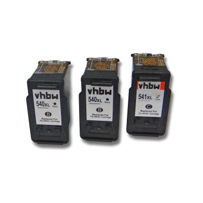 Lot de 3 cartouches d'encre vhbw pour Canon Pixma MX375, MX395, MX435, MX455, MX475 . Remplace: Canon PG-540, PG-540XL, CL-541, CL-541XL.