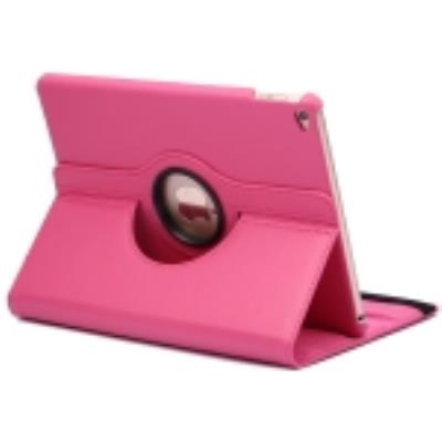 Ipad Air 2:Coque Housse Cuir (PU) Magenta Texture Litchi Rotation 360°